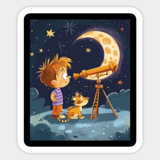 Navigating Childhood with Calvin and Hobbes Sticker